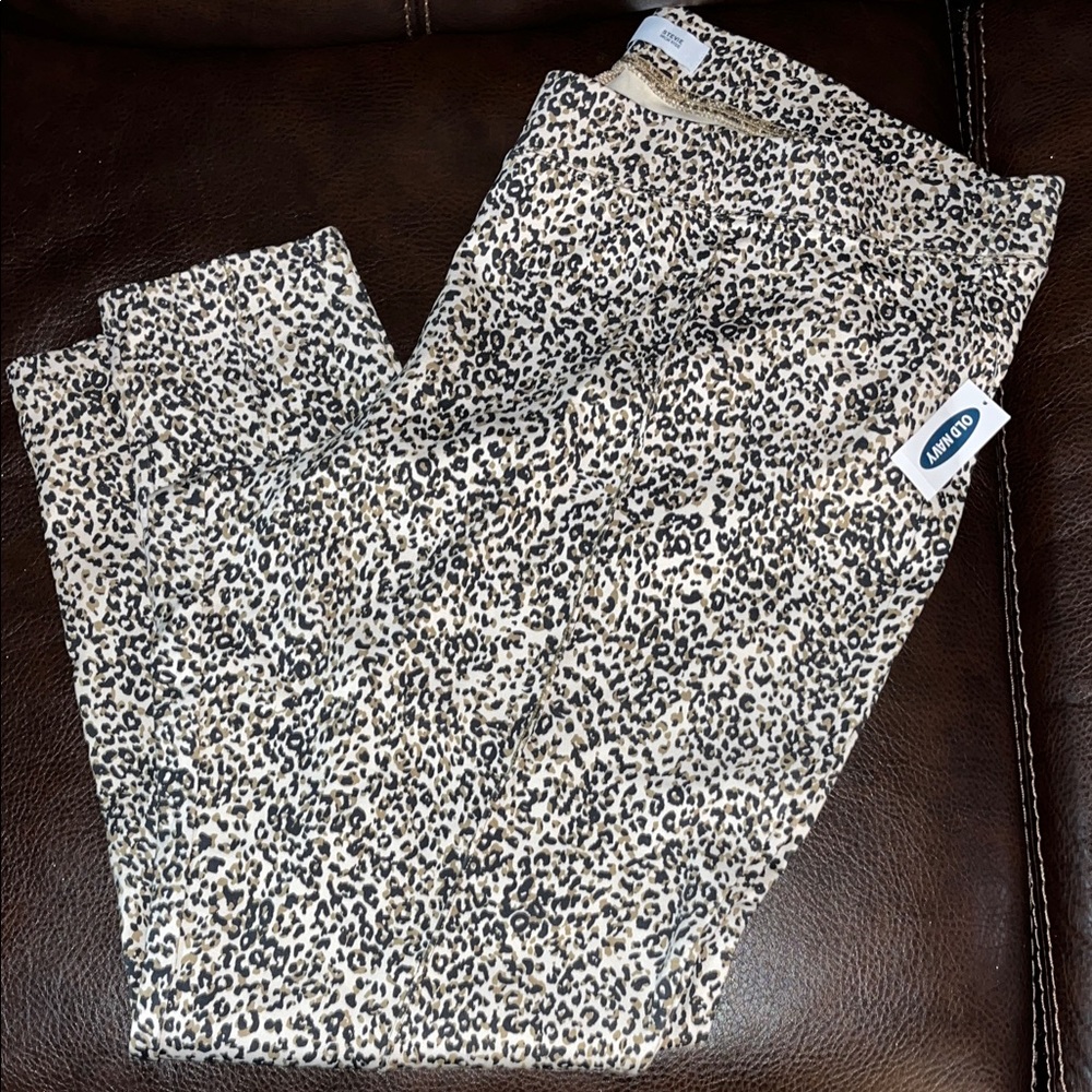 Old Navy Animal Print Pants - Black and Tan